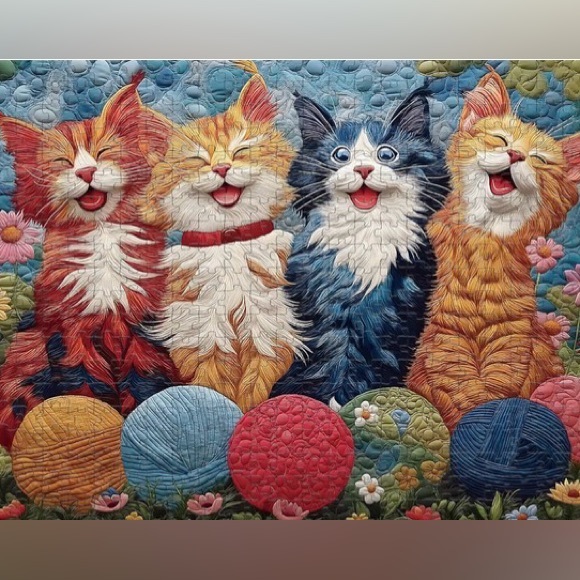 Puzzle 500 pieces Joyful Cats - Picture 1 of 3